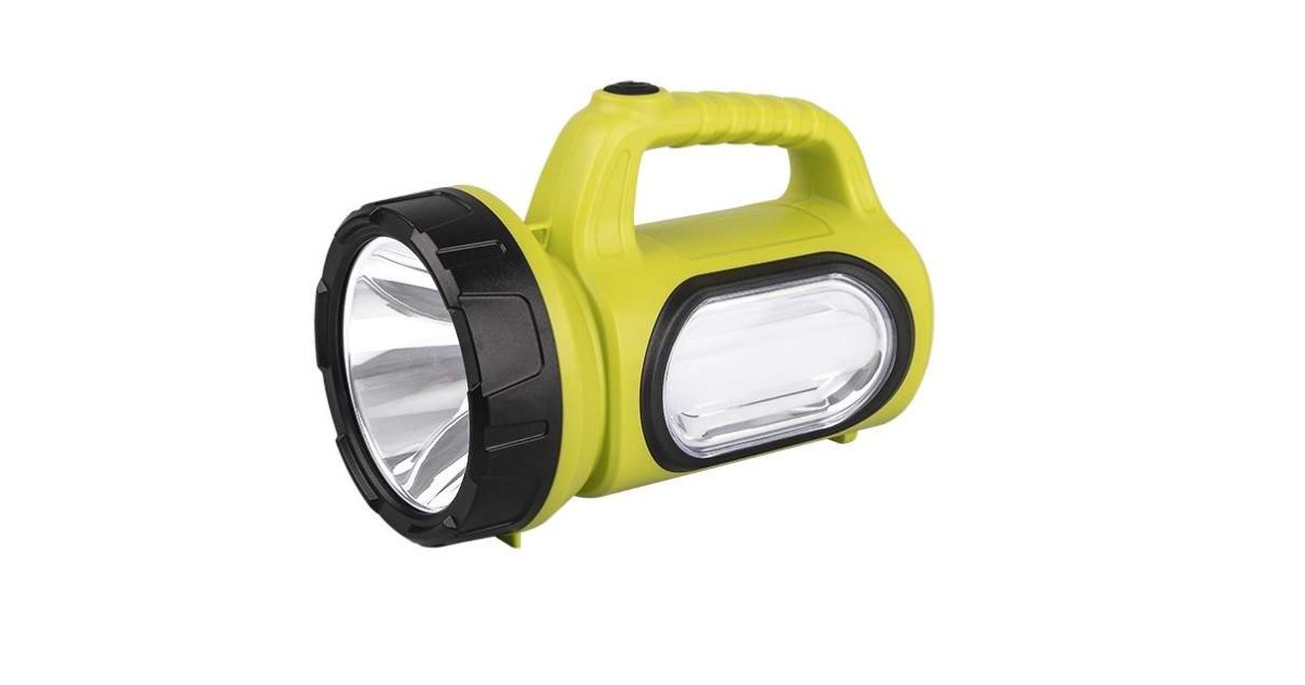 Купить Фонарь-прожектор аккумуляторный AccuF7-L3W/L10-gn 3Вт 160лм + боков. панель 10х0.25Вт 50лм IP20 аккум. 0.9А.ч дальность луча прожектора 300м зел. 5014855 ФАZА оптом в Москве