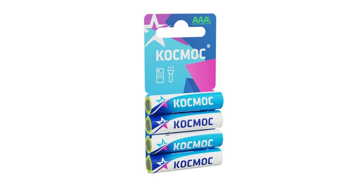 Купить Элемент питания солевой AAA/R03 4хBL (блист.4шт) КОСМОС KOCR034BL Космос оптом в Москве