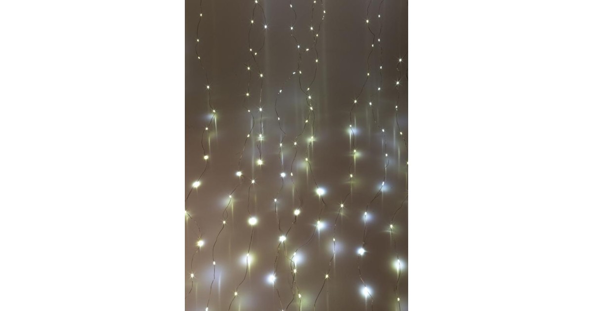 Купить Гирлянда светодиодная "Дождь" 3х2м 240LED бел. 220В 8 режимов 1.5мм провод прозр. КОСМОС KOC_CUR-V107 Космос оптом в Москве