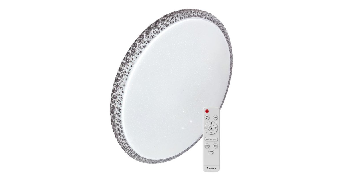 Купить Светильник светодиодный PREMIUM MYSTERY 55Вт 230В 3000-6500К 4400лм IP40 400х70мм настенно-потолоч. управляемый с пультом ДУ КОСМОС KSMyst55W Космос оптом в Москве