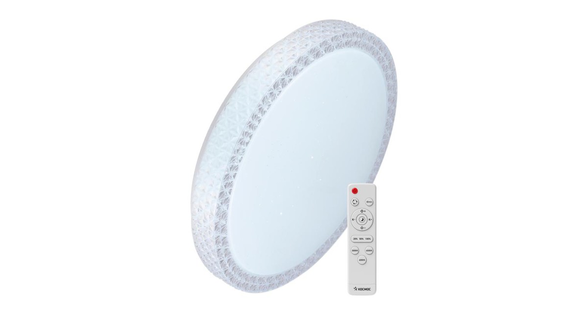 Купить Светильник светодиодный PREMIUM SAPHIR 75Вт 230В 3000-6500К 6000лм IP40 495х115мм настенно-потолоч. управляемый с пультом ДУ КОСМОС KSSaph75W Космос оптом в Москве