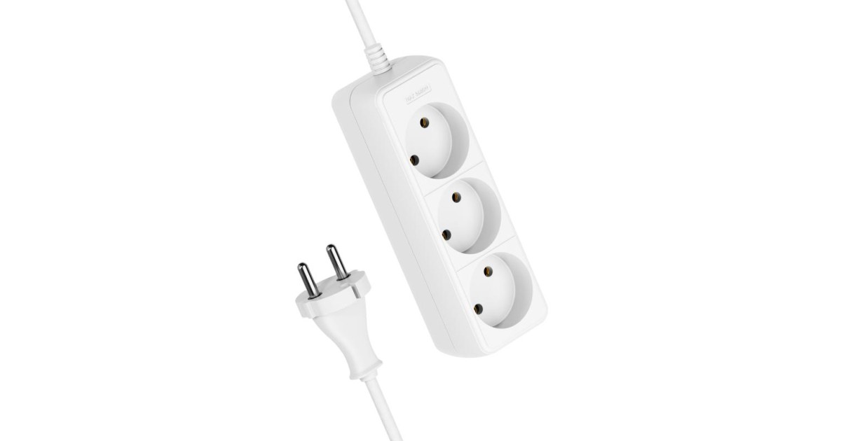 Купить Удлинитель 3х5м без заземл. 16А IP20 ПВС 2х1 YKsm5m-3g(K) Космос оптом в Москве