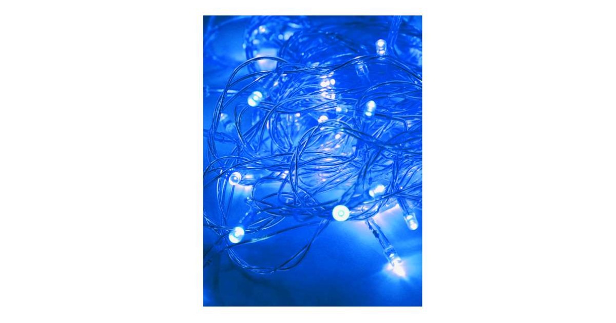 Купить Гирлянда светодиодная 80LED син. прозр. провод 8.8м (7.3+1.5) 8 режимов мигания IP20 син. KOC_GIR80LED_B Космос оптом в Москве