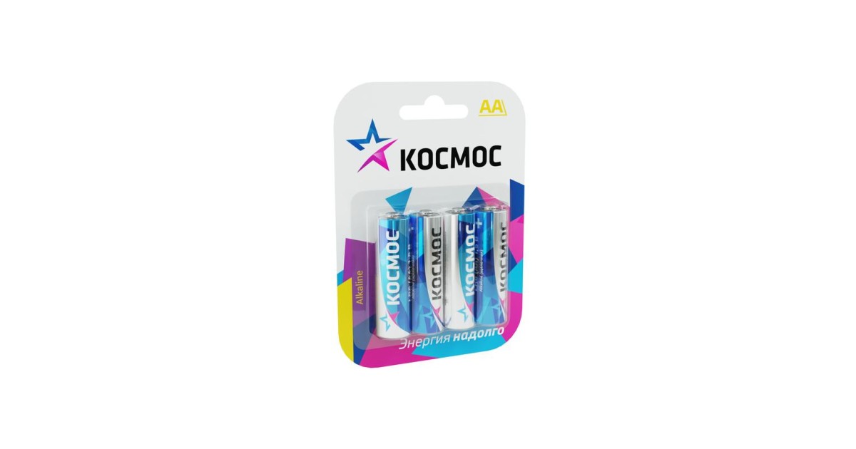 Купить Элемент питания алкалиновый AA/LR6 BP-4 (блист.4шт) KOCLR64BL_classic Космос оптом в Москве