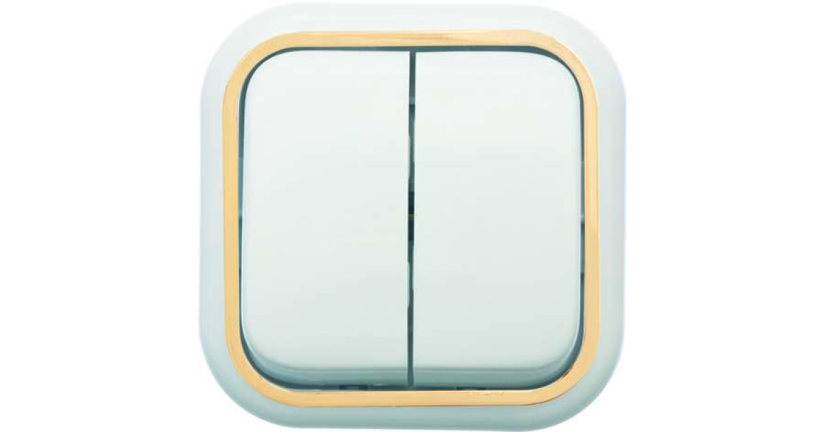 Купить Выключатель 2-кл. ОП Валентина 10А IP20 А56-025 бел./зол. Кунцево 7635 Кунцево-Электро оптом в Москве