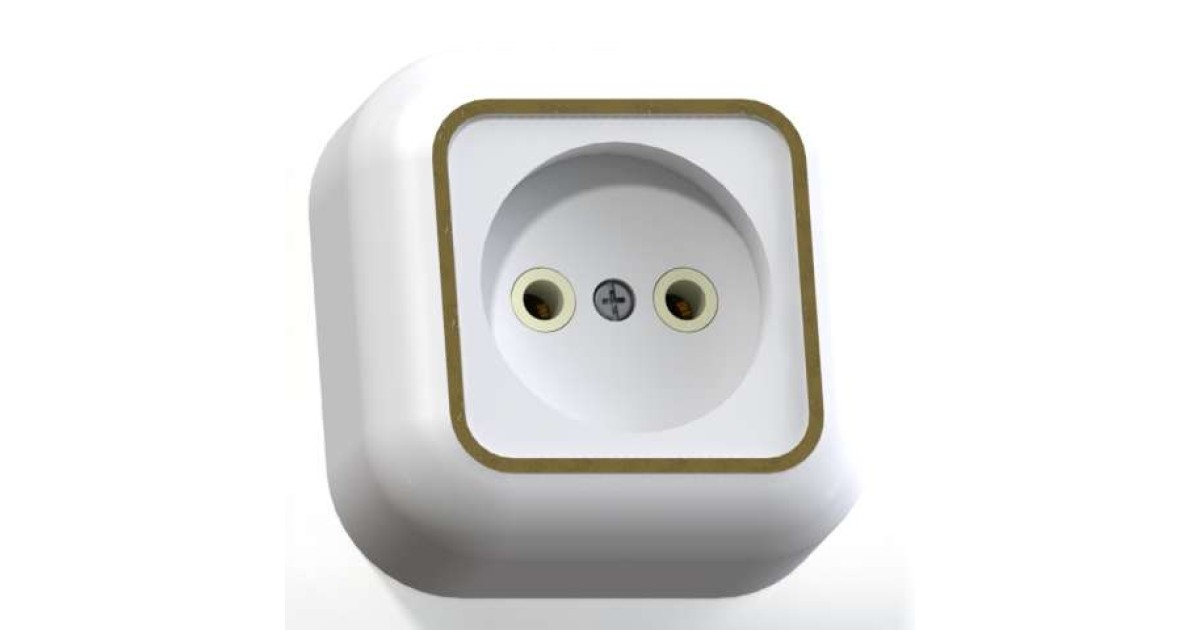 Купить Розетка 1-м ОП Валентина РА10-266 10А IP20 бел./зол. Кунцево 7639 Кунцево-Электро оптом в Москве