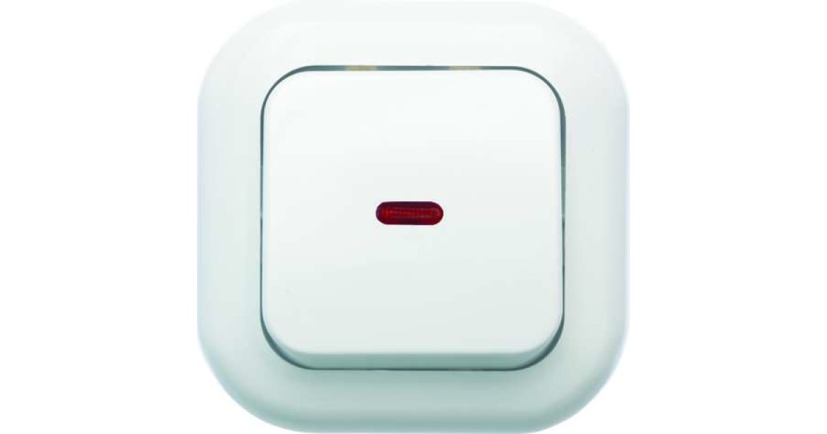 Купить Выключатель 1-кл. СП Валентина 10А IP20 С16-068 с индикацией бел. Кунцево 7645 Кунцево-Электро оптом в Москве