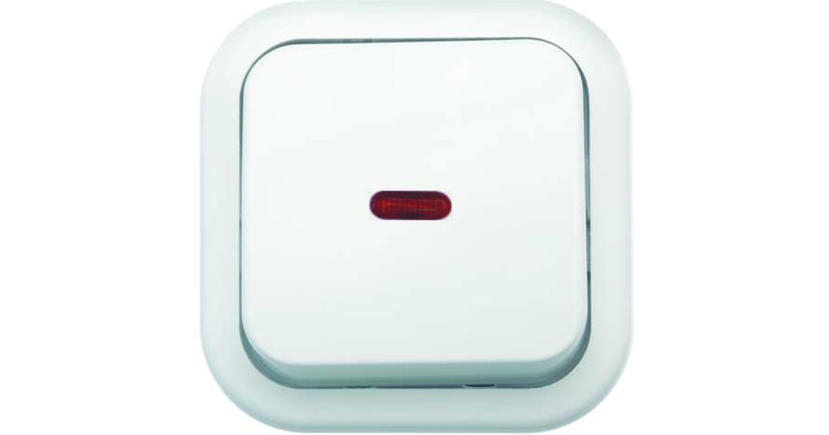 Купить Выключатель 1-кл. ОП Валентина 10А IP20 А16-054 с индикацией бел. Кунцево 7632 Кунцево-Электро оптом в Москве