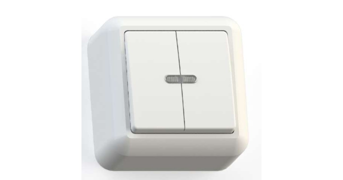 Купить Выключатель 2-кл. ОП Оптима 10А IP20 А510-387 с индикацией с монтаж. пластиной бел. Кунцево 8004 Кунцево-Электро оптом в Москве