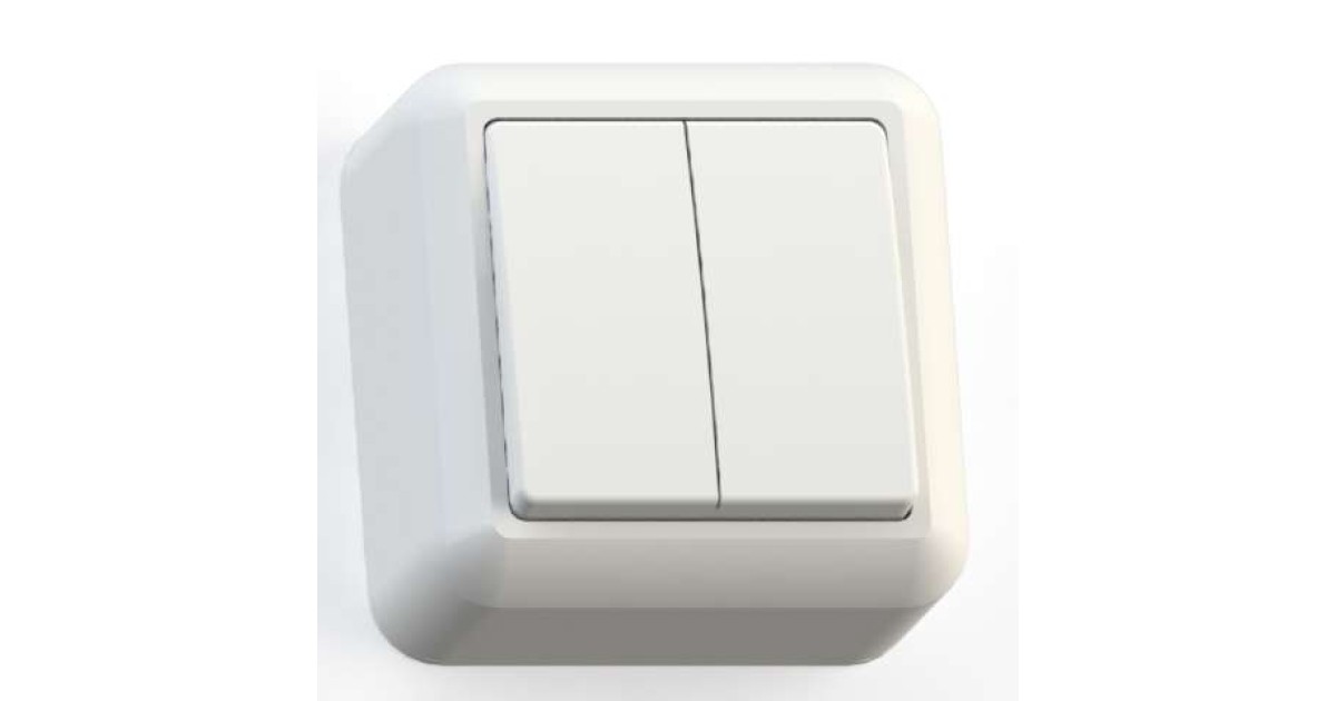 Купить Выключатель 2-кл. ОП Оптима 10А IP20 А510-380 с монтаж. пластиной сл. кость Кунцево 8033 Кунцево-Электро оптом в Москве