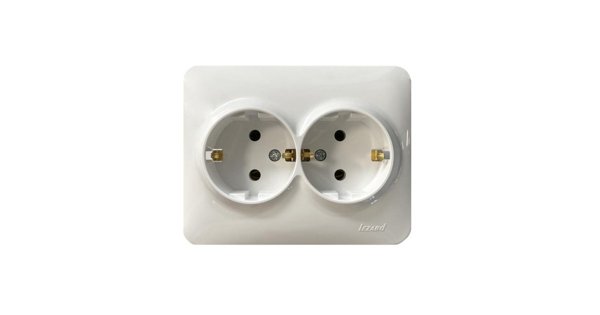 Купить Розетка 2-м Karina Life с заземл. ПБТ бел. 708-0200-127B Lezard оптом в Москве