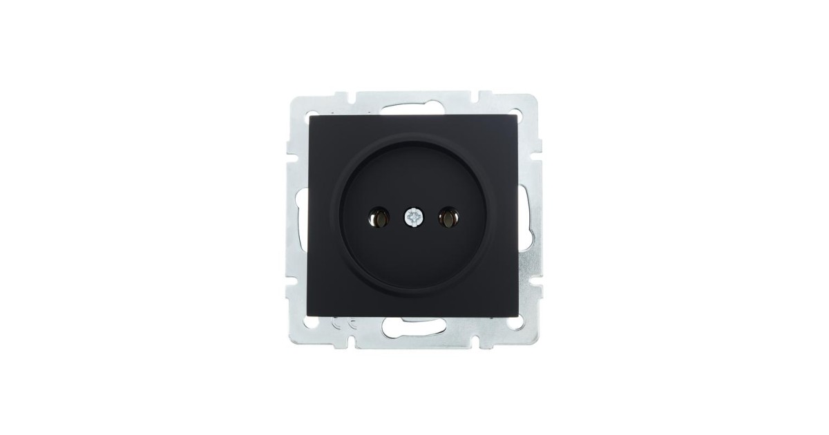 Купить Розетка 1-м СП Vesna без заземл. ПБТ механизм черн. бархат 742-4288-121B Lezard оптом в Москве