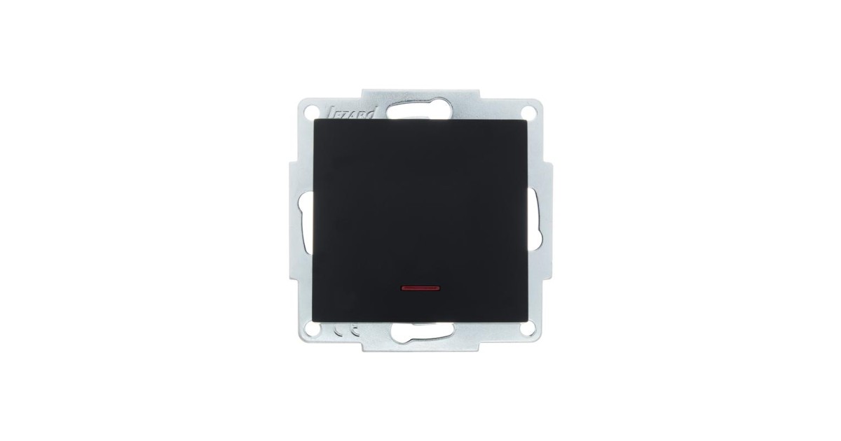 Купить Выключатель 1-кл. СП Vesna с индикацией механизм черн. бархат 742-4288-111 Lezard оптом в Москве