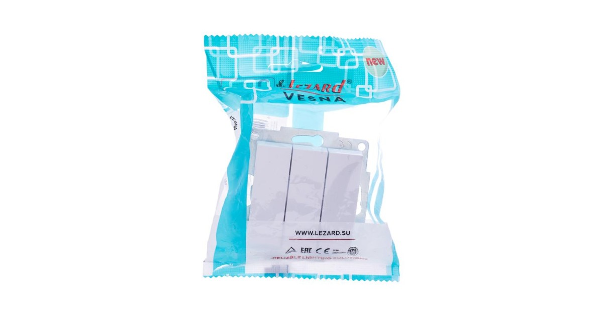 Купить Выключатель 3-кл. СП Vesna механизм бел. 742-0288-109 Lezard оптом в Москве