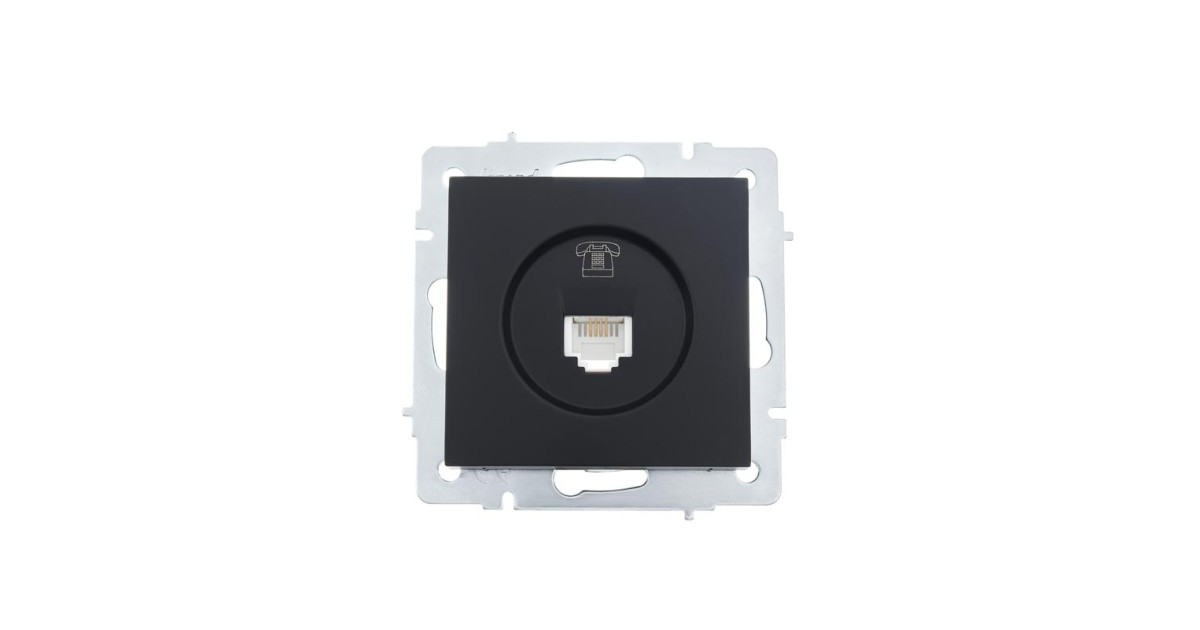 Купить Розетка телефонная СП Vesna евро стандарт механизм черн. бархат 742-4288-137 Lezard оптом в Москве