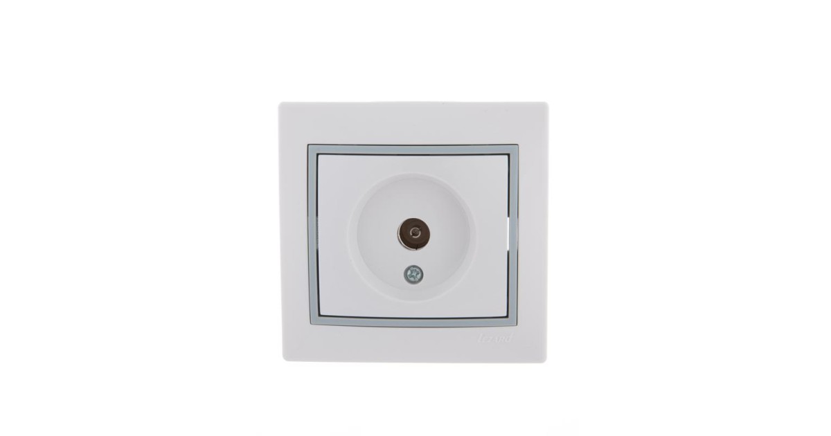 Купить Розетка телевизионная проходная TV СП Mira бел./сер. 701-0215-129 Lezard оптом в Москве