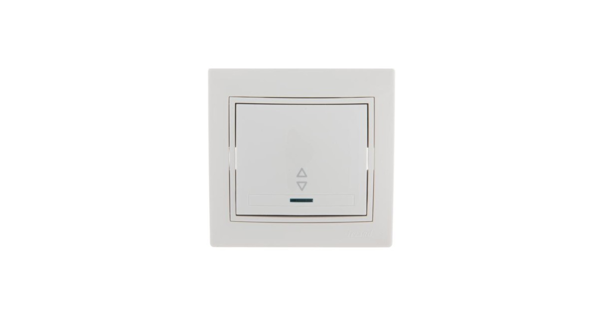 Купить Переключатель проходной 1-кл. СП Mira 10А с подсветкой с бел. вставкой бел. 701-0202-114 Lezard оптом в Москве