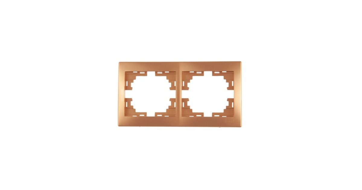 Купить Рамка 2-м Mira горизонт. зол. метал. 701-1300-147 Lezard оптом в Москве