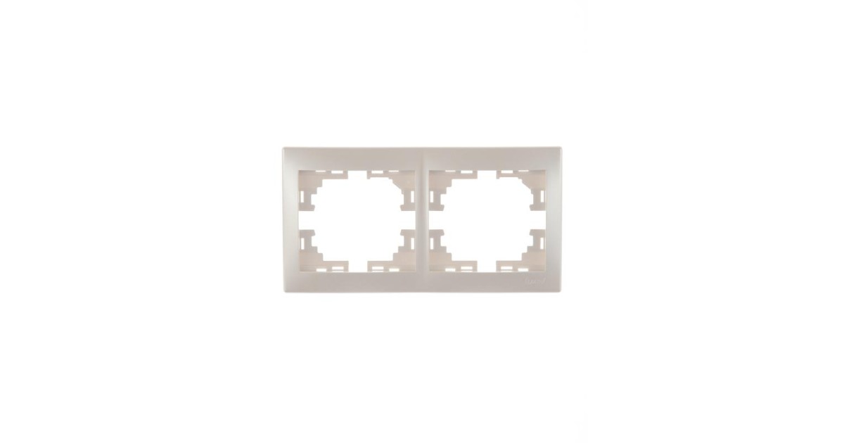 Купить Рамка 2-м Mira горизонт. жемчуж./бел. перламутр. 701-3000-147 Lezard оптом в Москве