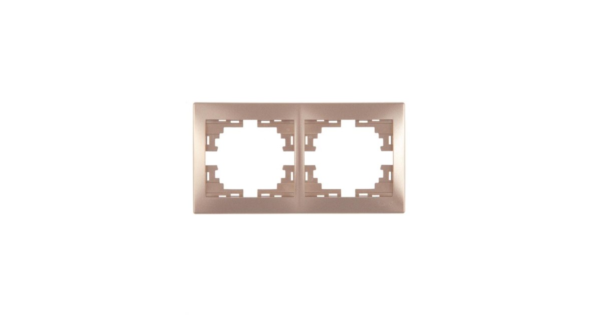 Купить Рамка 2-м Mira горизонт. свет. корич. 701-3100-147 Lezard оптом в Москве