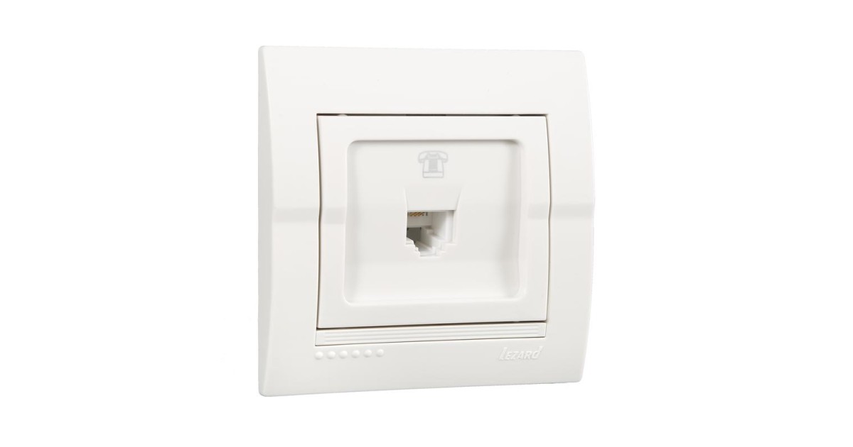 Купить DERIY Розетка RJ11 евро белый 702-0202-137 Lezard оптом в Москве