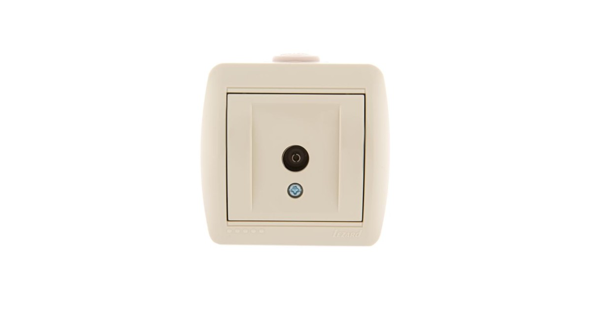 Купить Розетка телевизионная оконечная TV ОП Nata 16А IP20 крем. 710-0300-130 Lezard оптом в Москве