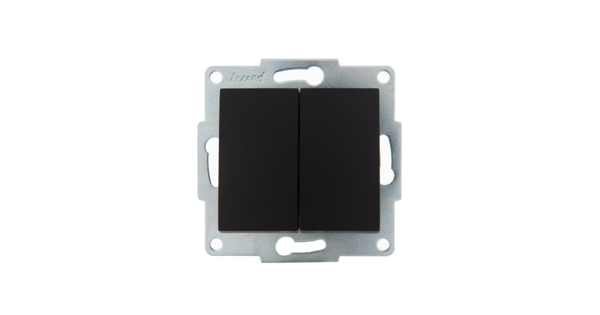 Купить Выключатель 2-кл. 1п СП Karina 10А IP20 механизм черн. бархат 707-4288-101 Lezard оптом в Москве