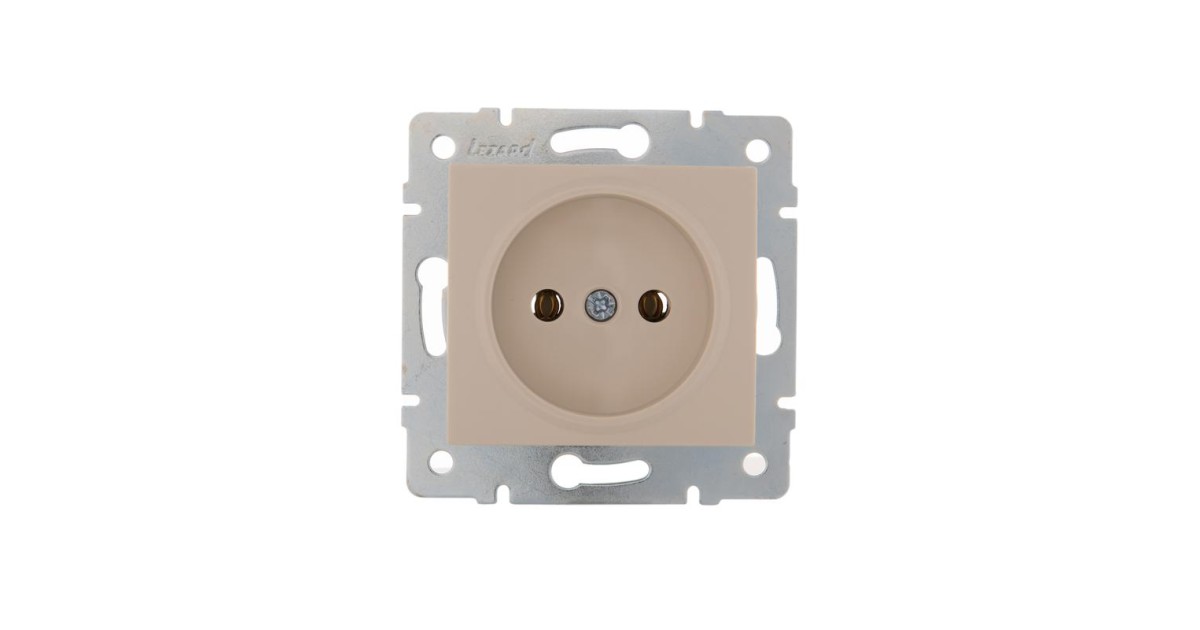 Купить Розетка 1-м СП Karina 16А IP20 без заземл. термопласт механизм крем. 707-0388-121B Lezard оптом в Москве