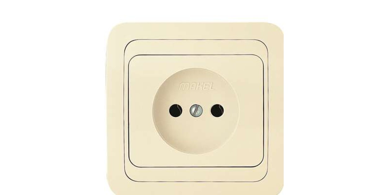 Купить Розетка 1-м СП Mimoza 16А IP20 без заземл. крем./крем. 25022 Makel оптом в Москве