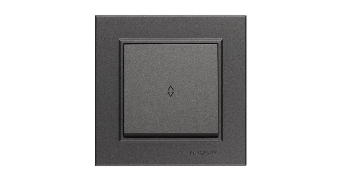 Купить Переключатель проходной 1-кл. СП Karea 10А IP20 дым. металлик 56050005 Makel оптом в Москве