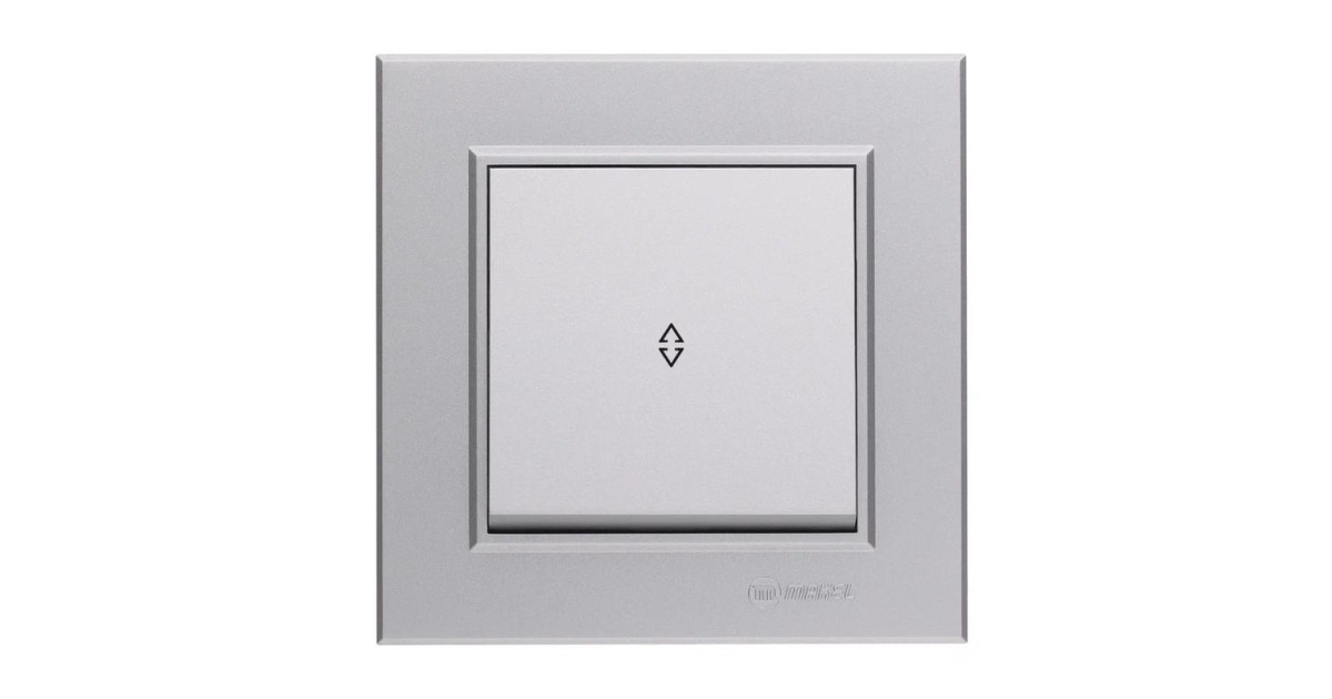 Купить Переключатель проходной 1-кл. СП Karea 10А IP20 сереб. 56065005 Makel оптом в Москве