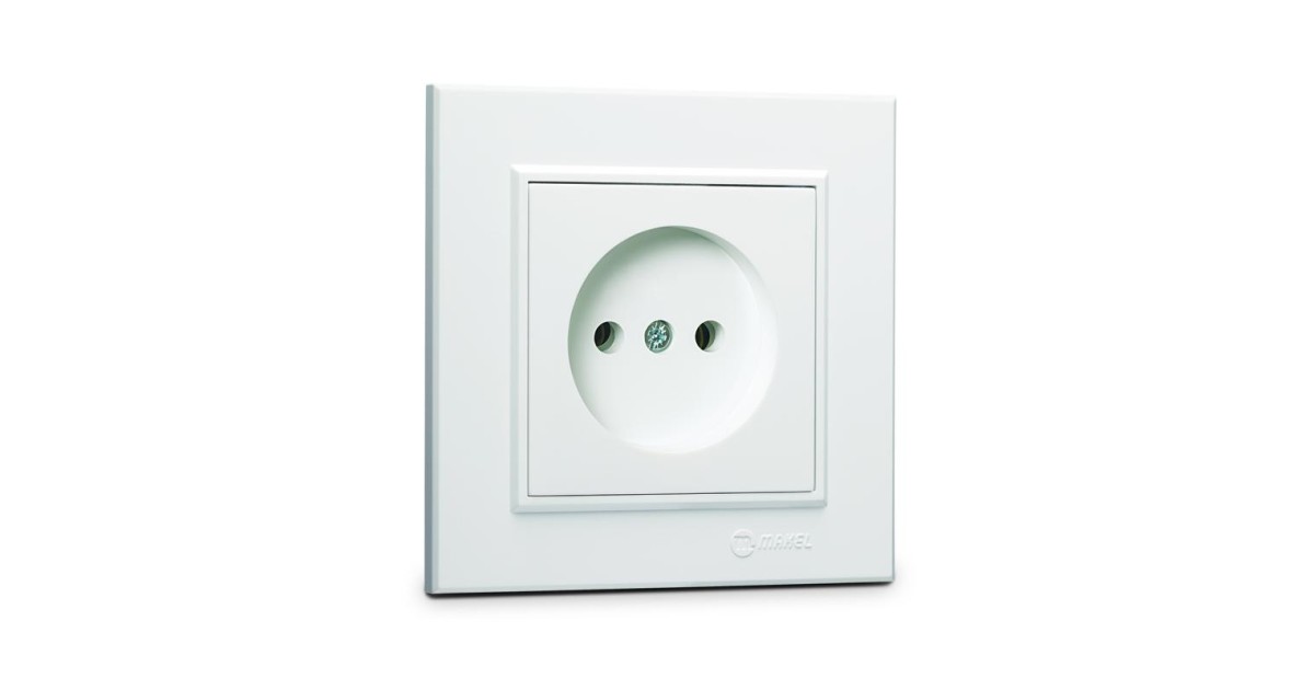 Купить Розетка б/з (Керамика) СП Karea 16А IP20 бел. 56001002 Makel оптом в Москве