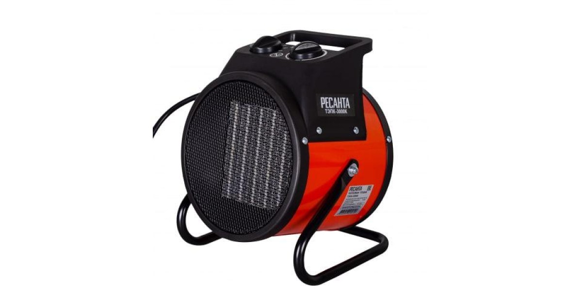 Купить Пушка тепловая электрическая ТЭПК-3000К 3кВт керамич. нагревательный элемент кругл. 67/1/27 Ресанта оптом в Москве