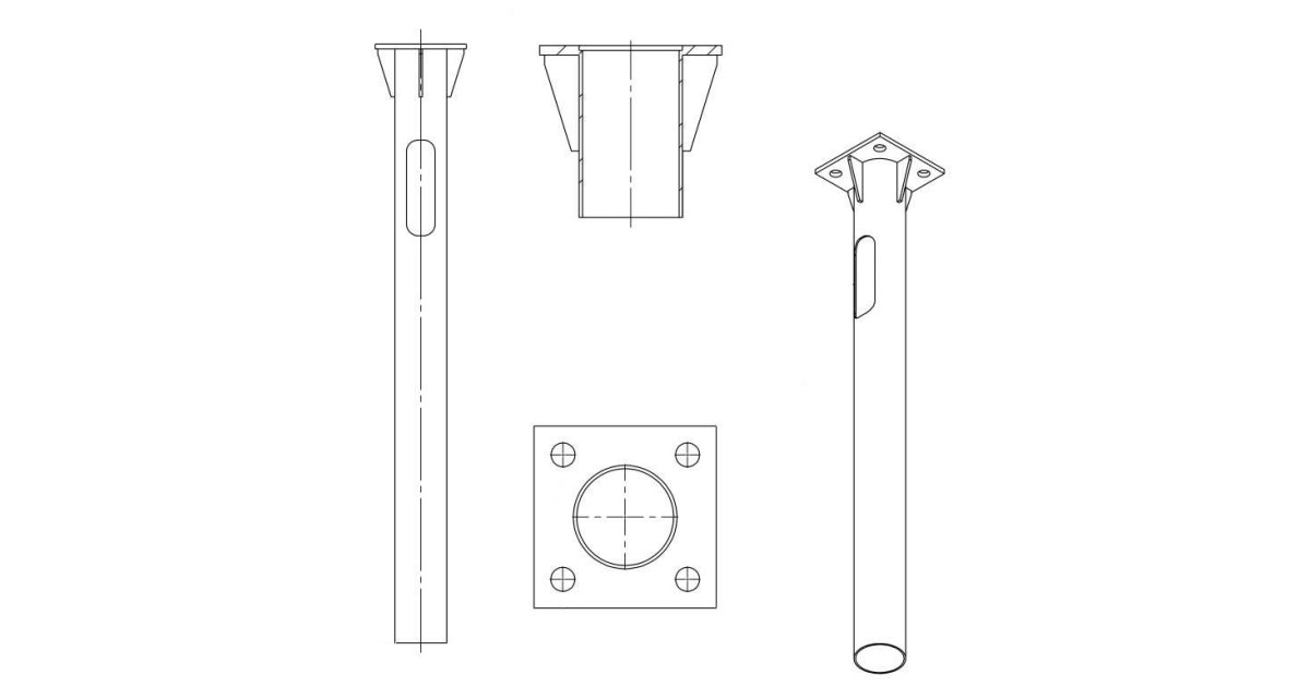 Купить Деталь фундамента закладная ЗДФ-0.159-2.0(К240-180-4х25)-02 (для ОГК/ОКК-8/9/10;ОП3ф) В00000210 Пересвет оптом в Москве