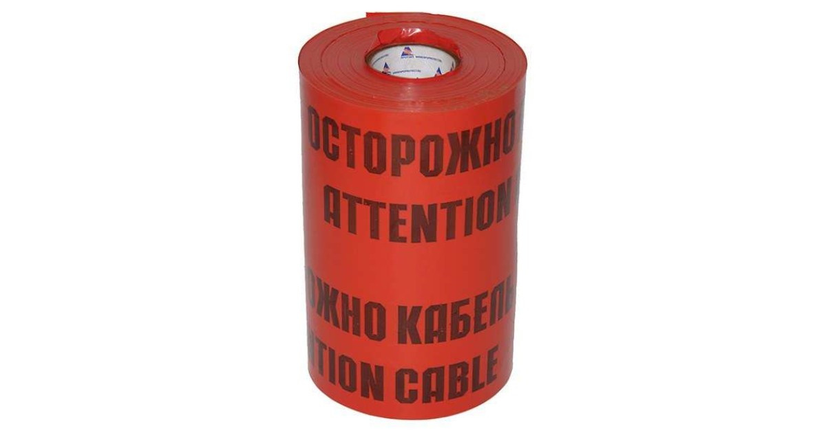 Купить Лента сигнальная ЛСЭ-600мм "Осторожно кабель" красн./черн. (рул.100м) 8276 Протэкт оптом в Москве