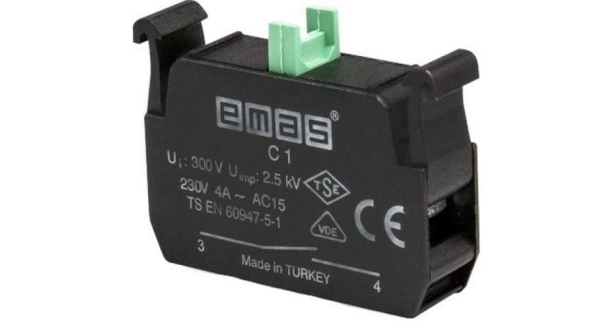 Купить Блок-контакт "Старт" для кнопок C (1НО) EMAS C1 CHINT оптом в Москве