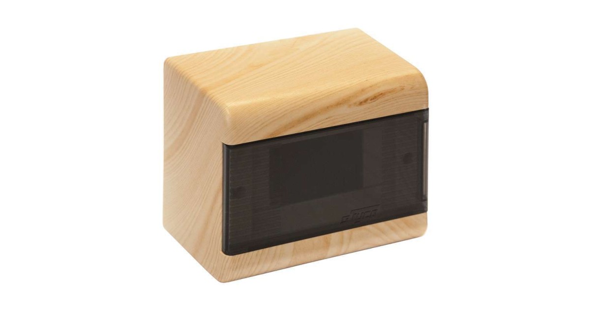 Купить Щиток ОП Тусо 6мод. с прозр. двер. 160х132х93мм IP40 сосна на светл. основе Рувинил 68026-27М Ruvinil оптом в Москве