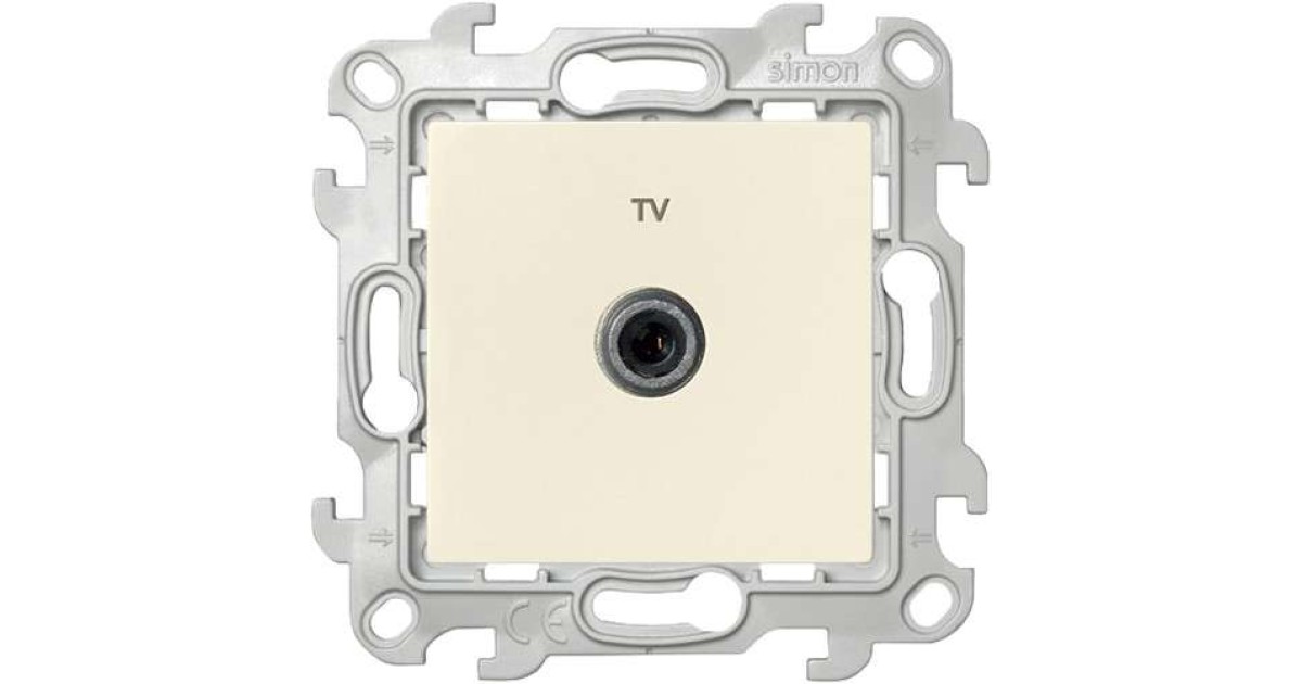Купить Розетка телевизионная одиночная TV СП 24 IP20 механизм сл. кость 2450477-031 Simon оптом в Москве