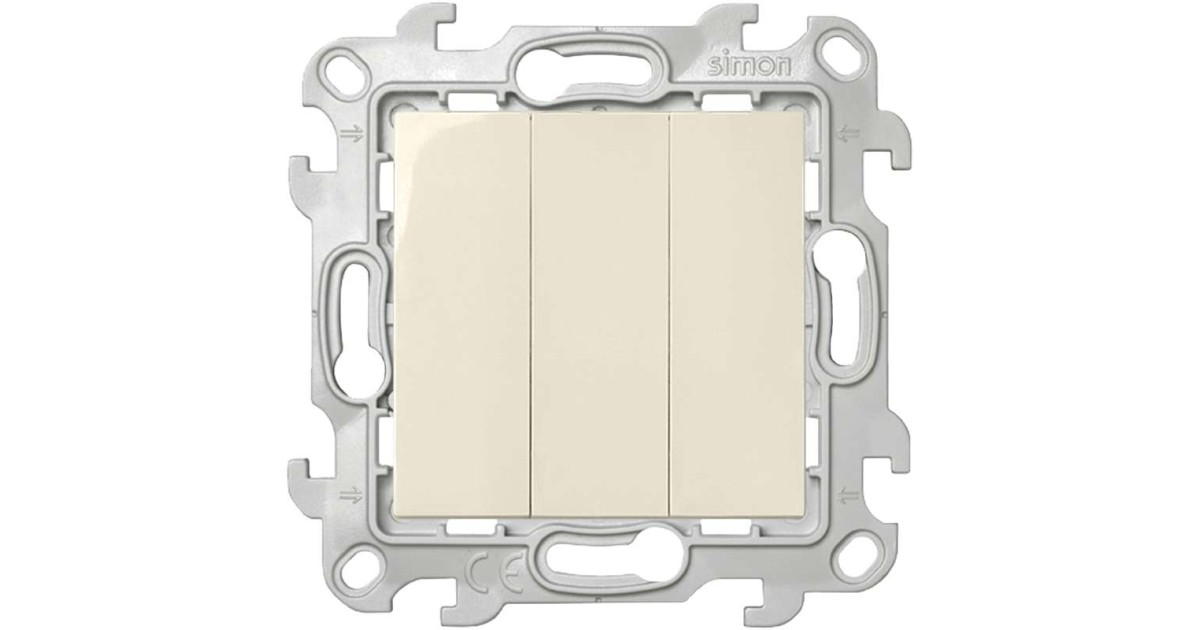 Купить Выключатель 3-кл. 1п 2мод. СП 24 10А IP20 механизм сл. кость 2450391-031 Simon оптом в Москве