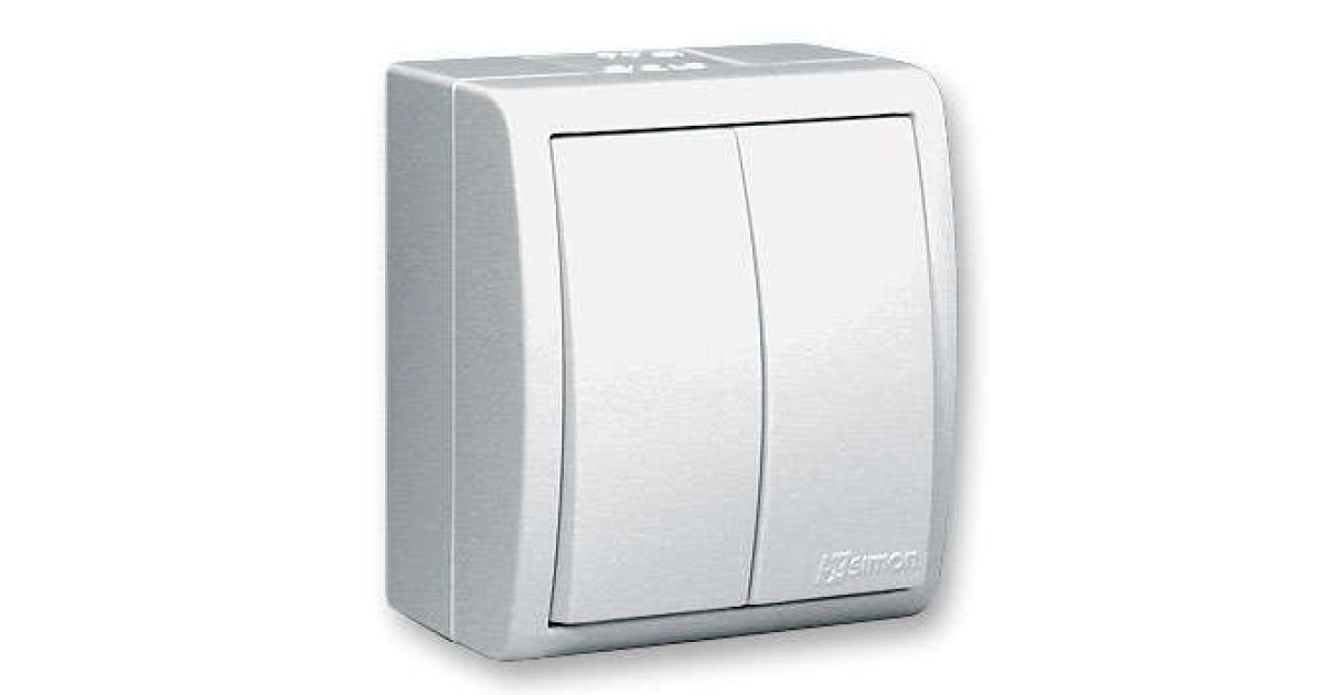 Купить Выключатель 2-кл. ОП 15 Aqua 10А IP54 винтов. зажим бел. 1594398-030 Simon оптом в Москве