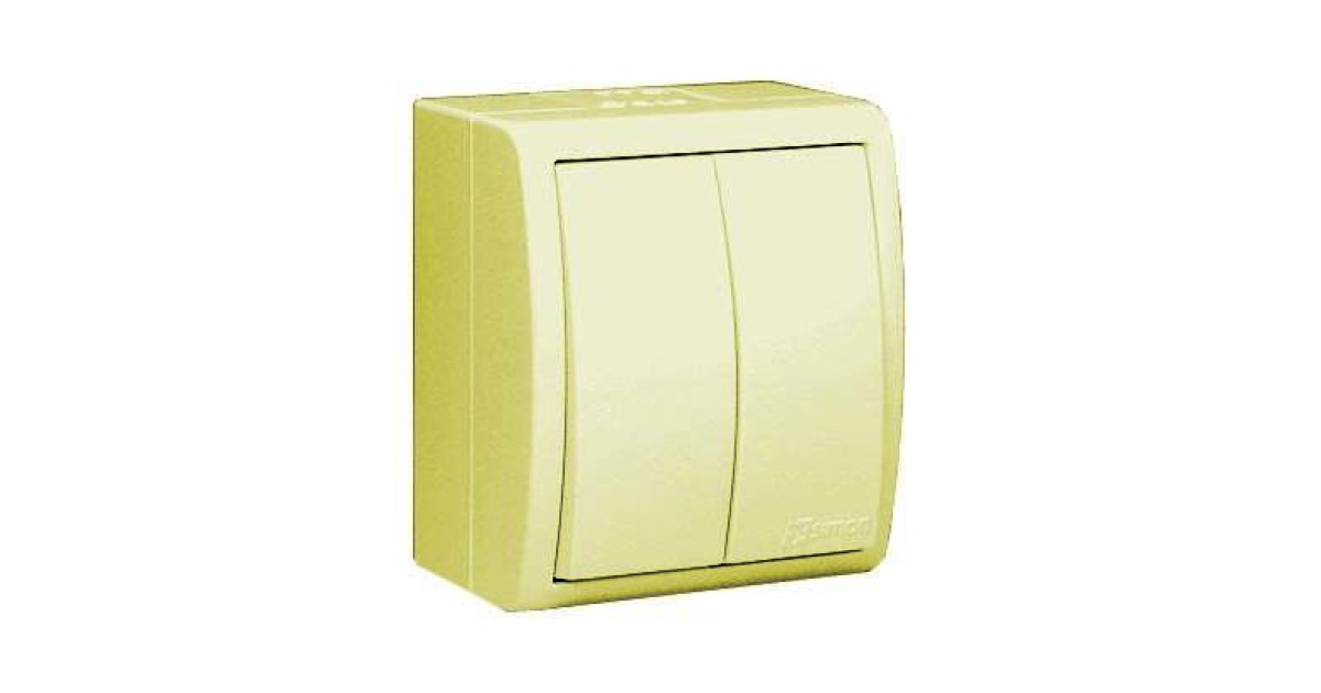 Купить Выключатель 2-кл. ОП Simon 15 Aqua 10А IP54 с подсветкой винтов. зажим сл. кость Simon 1594399-031 Simon оптом в Москве