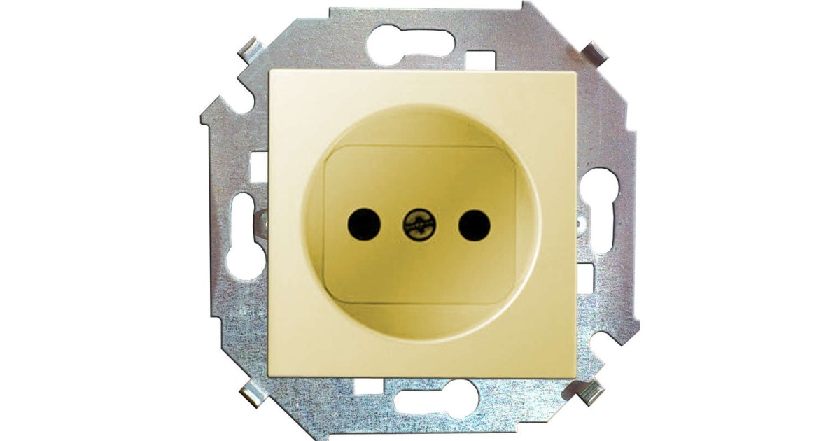 Купить Розетка 1-м СП 15 16А IP20 250В без заземл. винтов. клеммы механизм сл. кость 1591431-031 Simon оптом в Москве