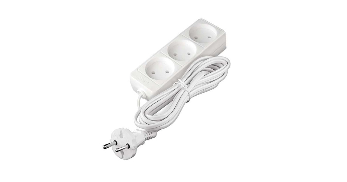 Купить Удлинитель 3х5м без заземл. 6А IP20 1.3кВт ШВВП 481S-0305 Союз оптом в Москве