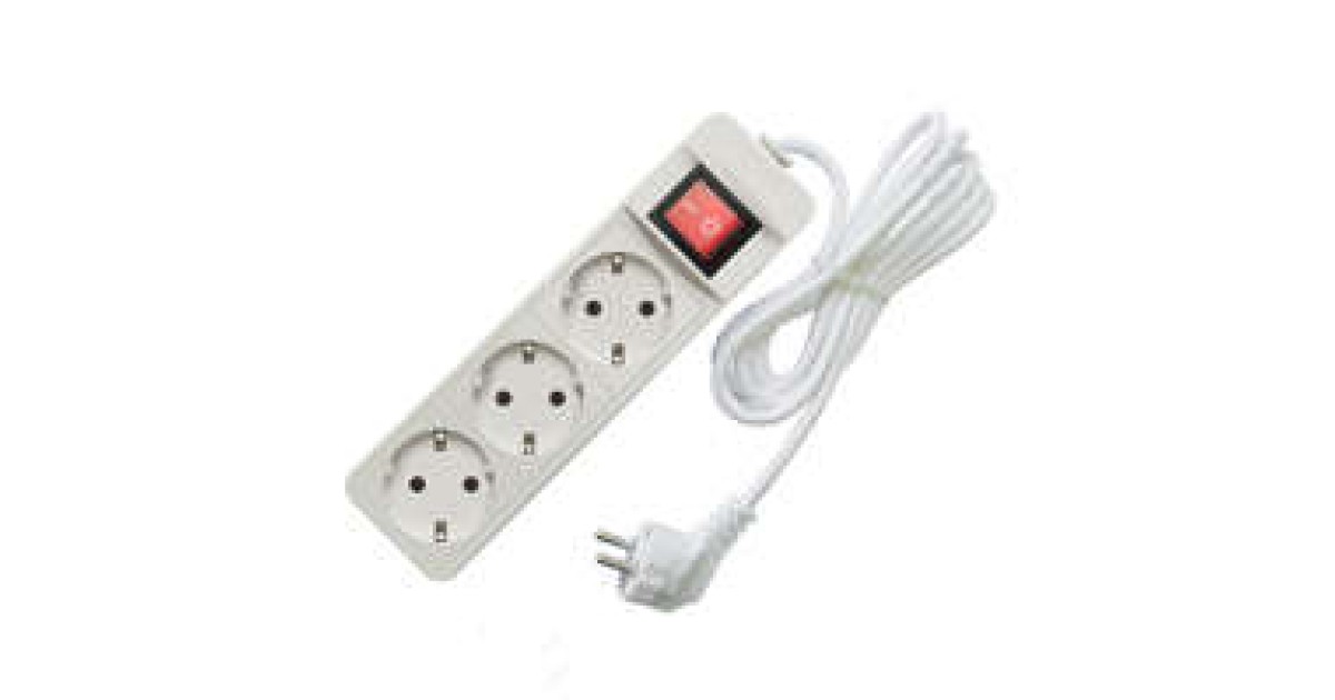 Купить Удлинитель 3х5м с заземл. 10А IP20 2.2кВт ПВС с выкл. 481S-7305 Союз оптом в Москве