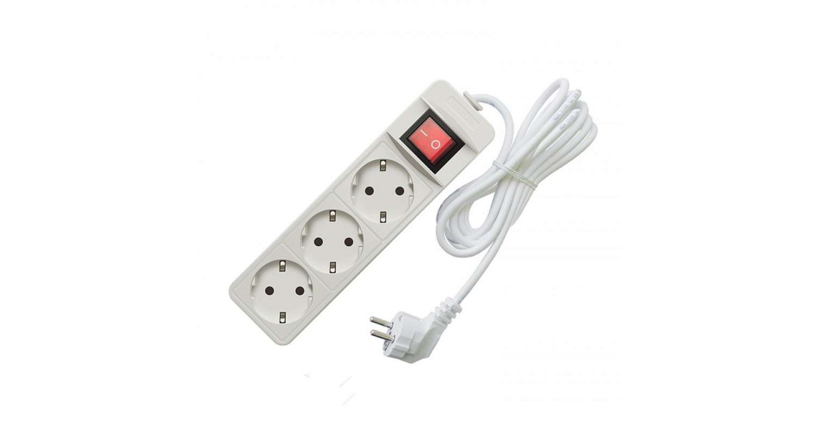 Купить Удлинитель 3х3м с заземл. 16А IP20 3.5кВт ПВС с выкл. 481S-8303 Союз оптом в Москве