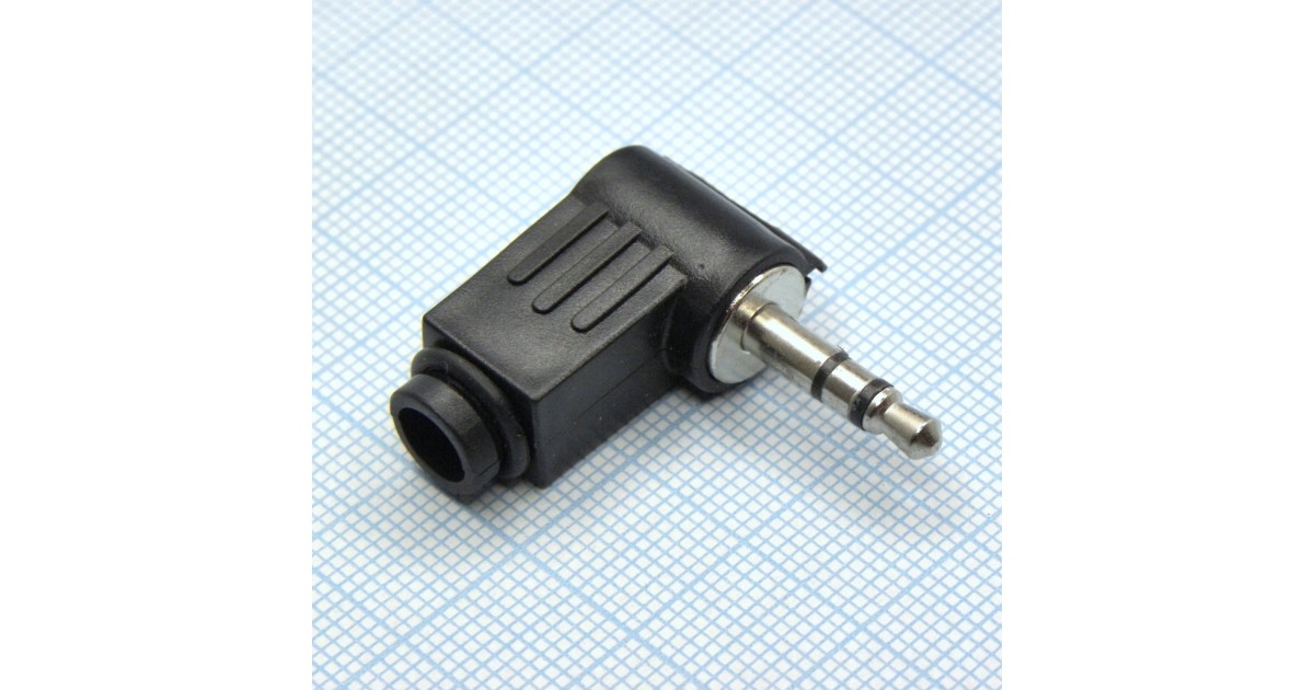 Купить TRS 3.5 (mini plug) штекер угловой . оптом в Москве
