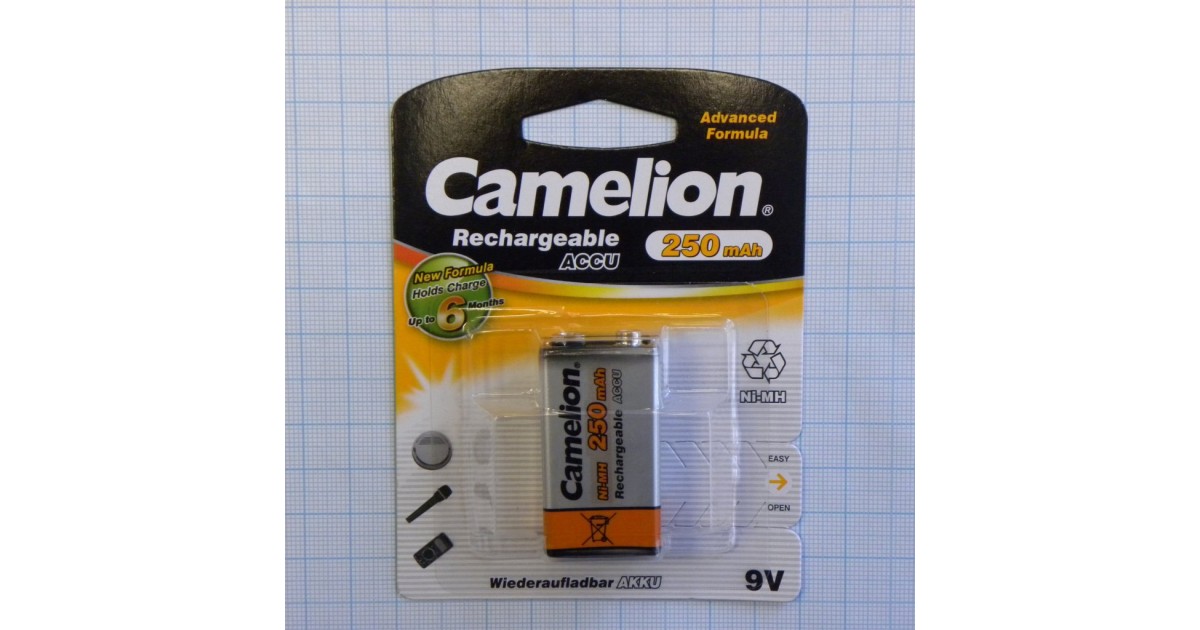 Купить Аккумулятор КРОНА 250мАч  9В Camelion Camelion оптом в Москве