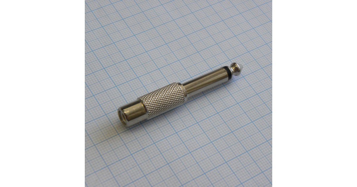 Купить AD TS штекер 6,3 - RCA гнездо металл . оптом в Москве