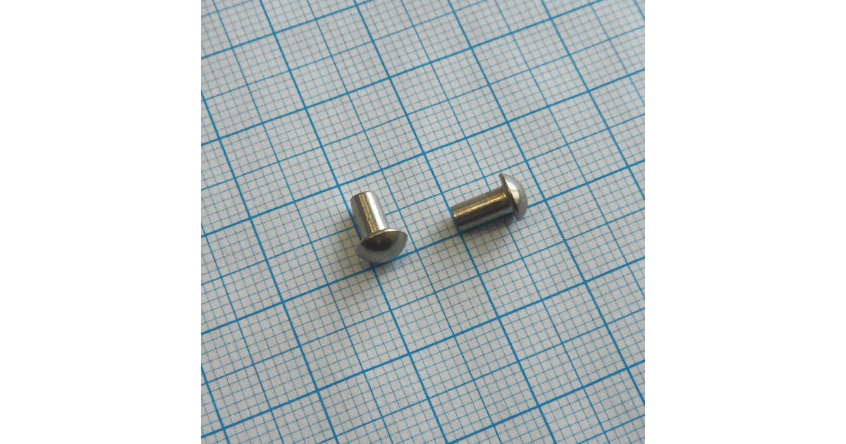 Купить Заклёпка 3х 6 (25шт.) латунь Россия оптом в Москве