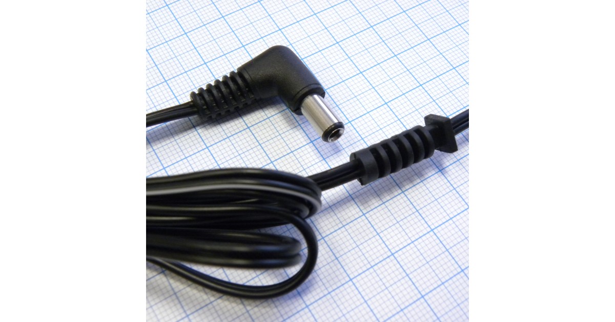 Купить штекер 5.5*2.5 угловой с шнуром 1.8М . оптом в Москве